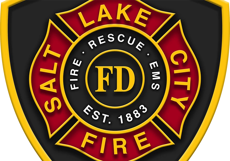 A close up of the Salt Lake City Fire Department patch