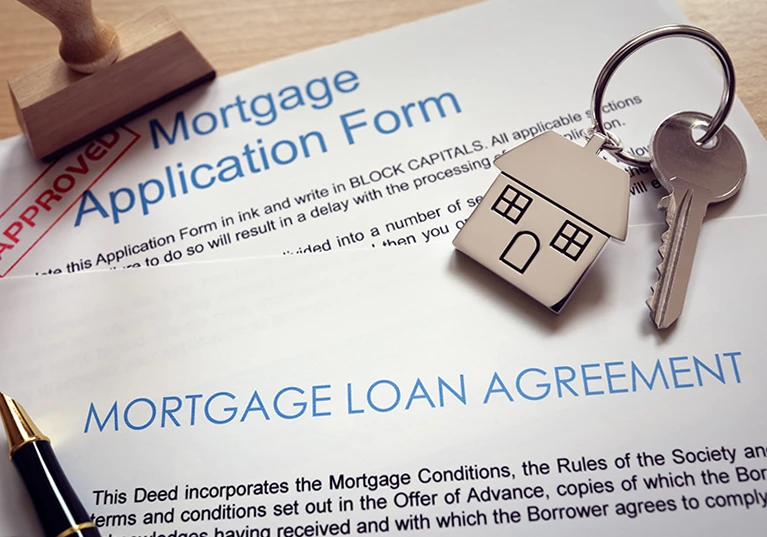 A mortgage loan application which may require employment verficiation