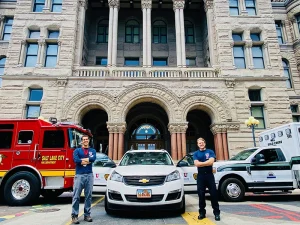 Doctors working with Salt Lake City Fire to provide medical control