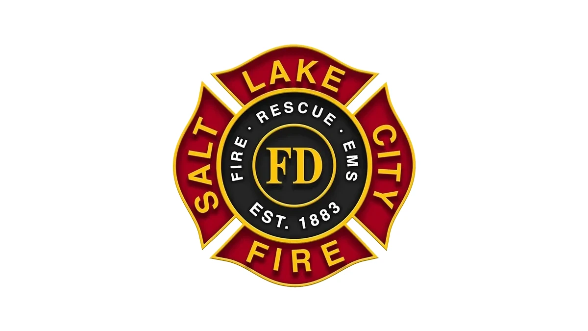 The Salt Lake City Fire Logo on a white background